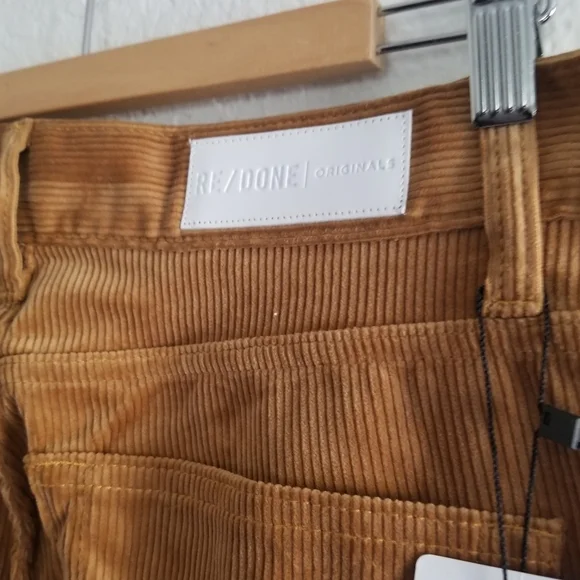 Re/Done High Waist Corduroy Bootcut Jeans Size 29 Camel Brown - Picture 8 of 8